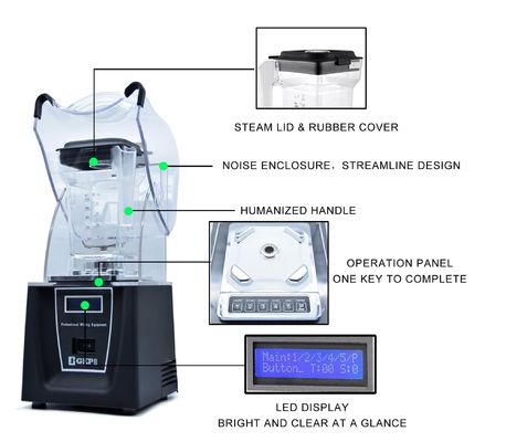 220V低音量電気家用ミキサー 1500Ml パワーミキサー 冷凍飲料とジュースのミキサー