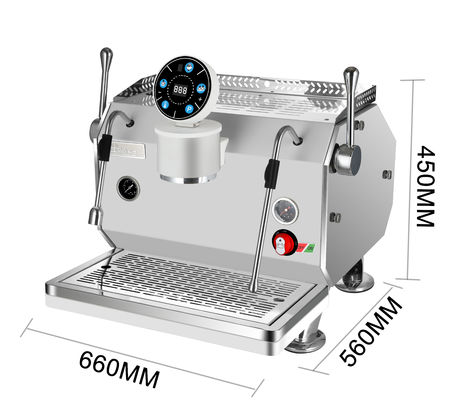 3500W パワー 商業用エスプレッソ 単グループコーヒーメーカー 438*560*450mm 寸法