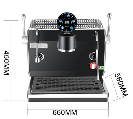 3500W パワー 商業用エスプレッソ 単グループコーヒーメーカー 438*560*450mm 寸法